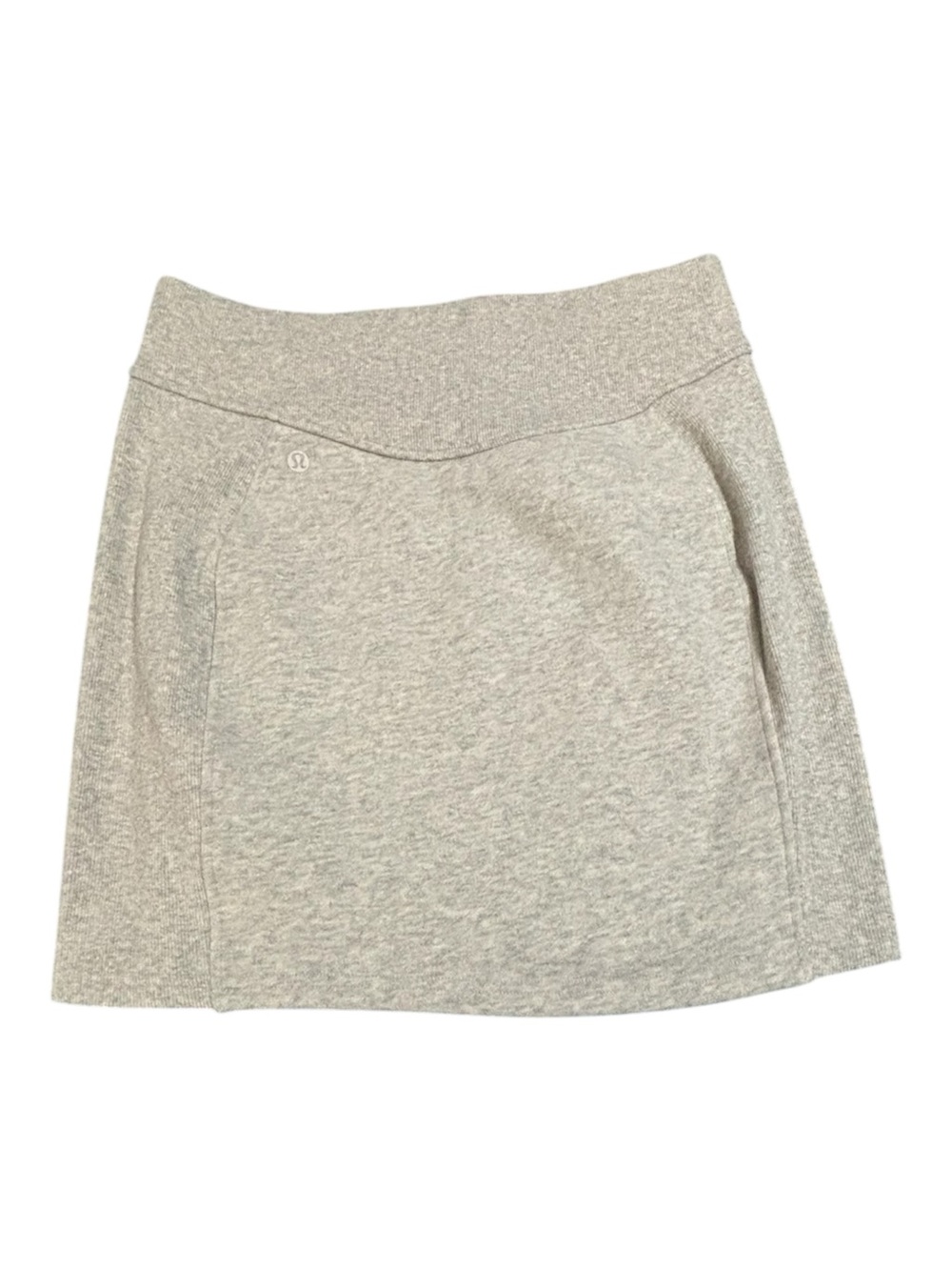 lululemon athletica Heathered Light Gray High Rise Scuba Mini Skirt